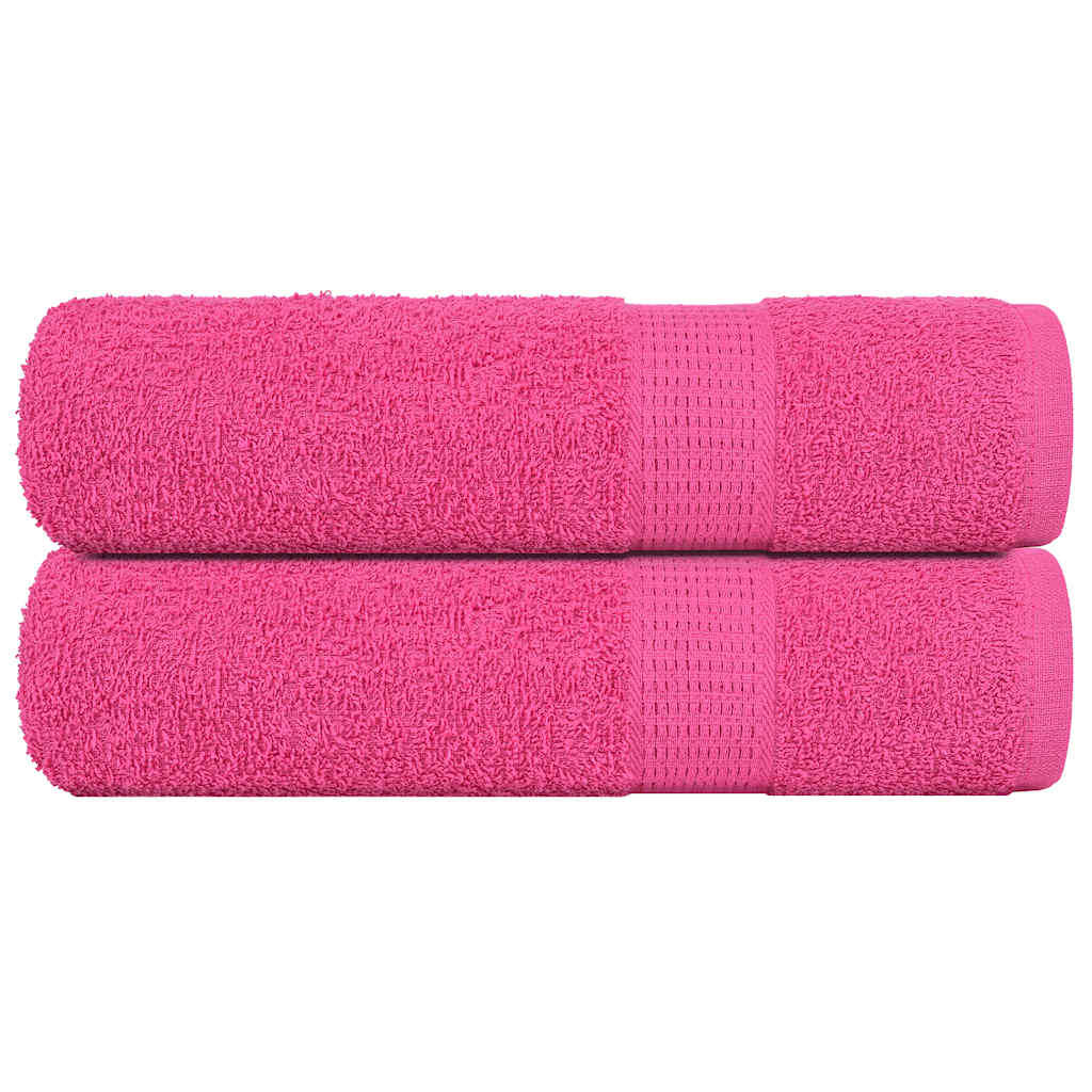Hand Towels "FROGN" 2 pcs Pink 50x100 cm 360 gsm
