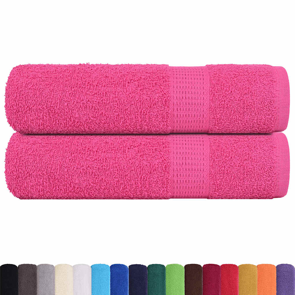 Hand Towels "FROGN" 2 pcs Pink 50x100 cm 360 gsm