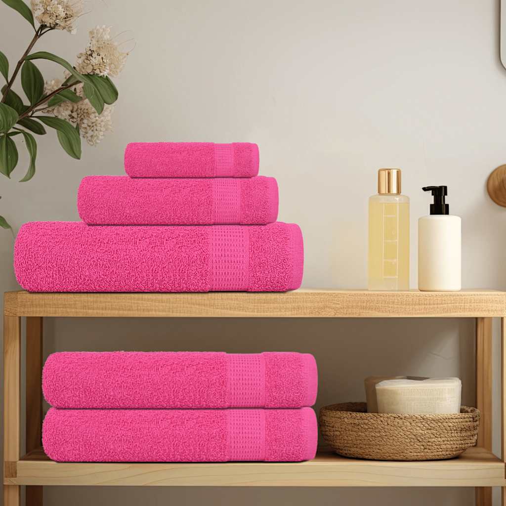 Hand Towels "FROGN" 2 pcs Pink 50x100 cm 360 gsm