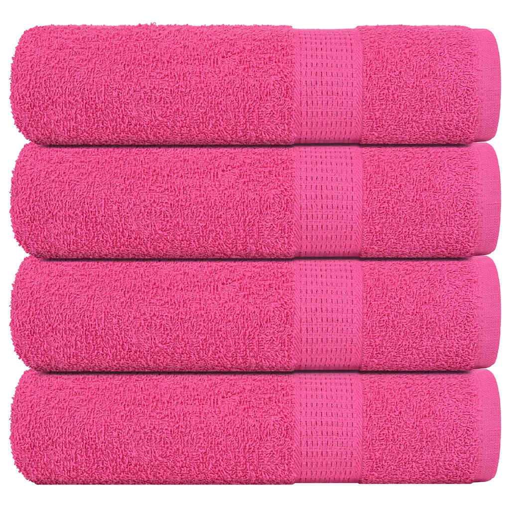 Hand Towels "FROGN" 4 pcs Pink 50x100 cm 360 gsm