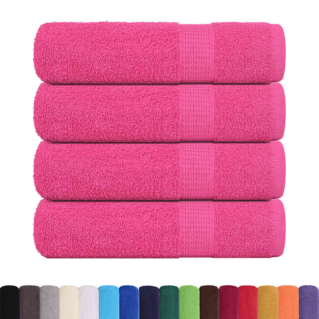 Hand Towels "FROGN" 4 pcs Pink 50x100 cm 360 gsm