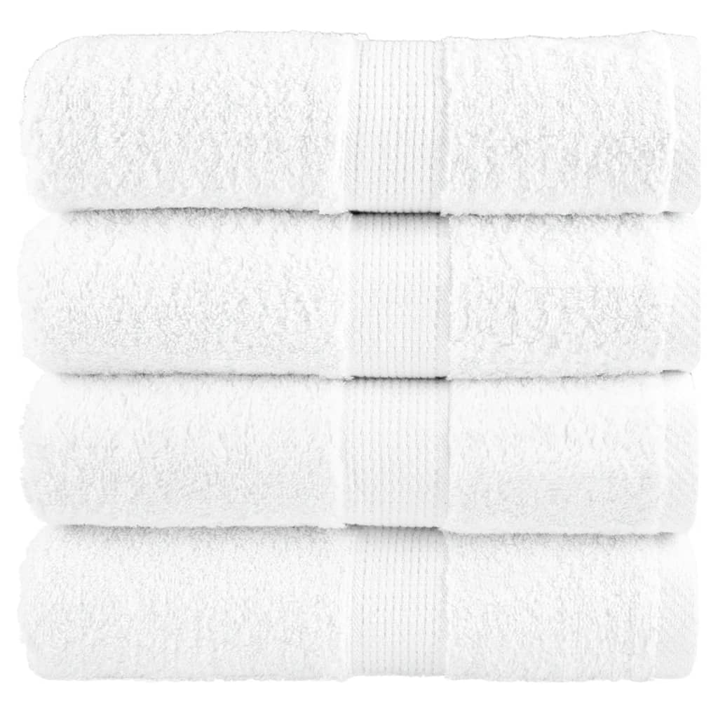 Premium Wash Towels "SOLUND" 4 pcs White 30x30 cm 600 gsm