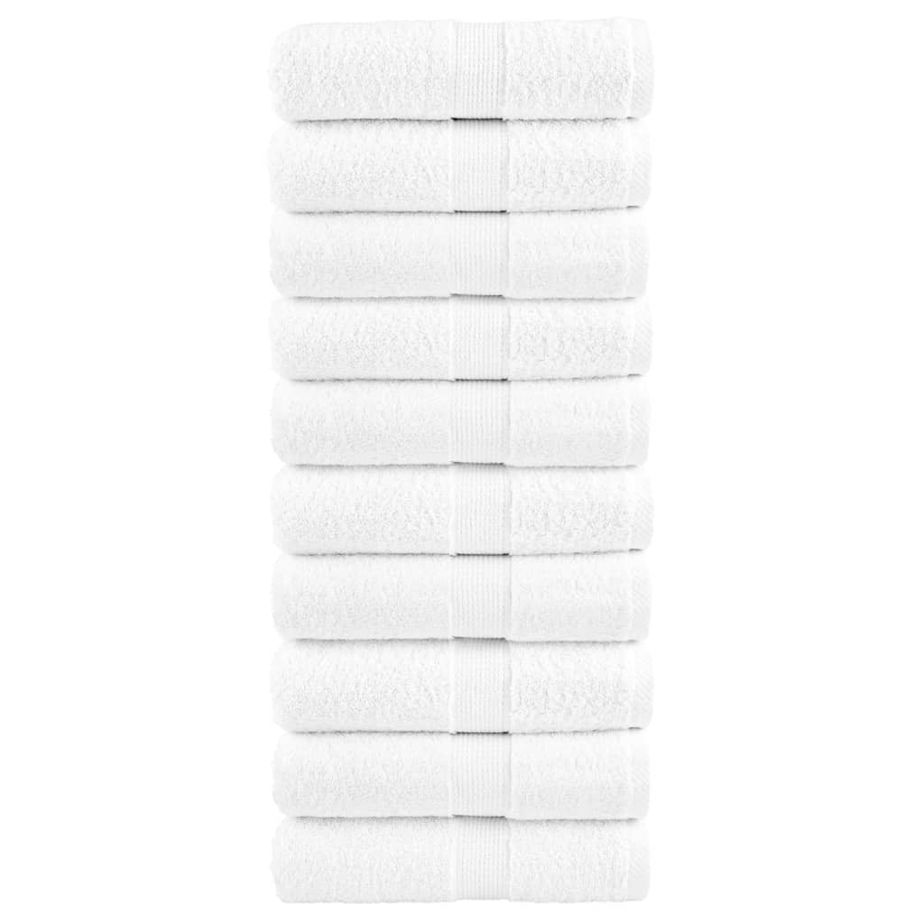 Premium Guest Towels "SOLUND" 10 pcs White 30x50 cm 600 gsm