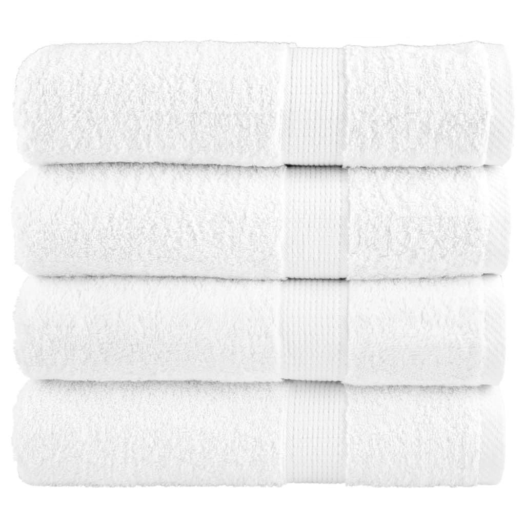 Premium Shower Towels "SOLUND" 4 pcs White 70x140 cm 600 gsm