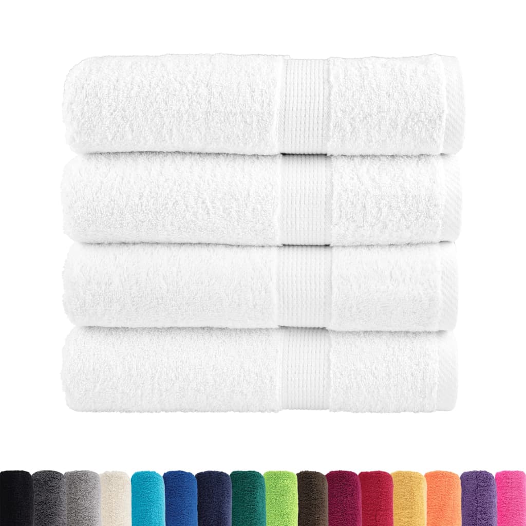 Premium Shower Towels "SOLUND" 4 pcs White 70x140 cm 600 gsm