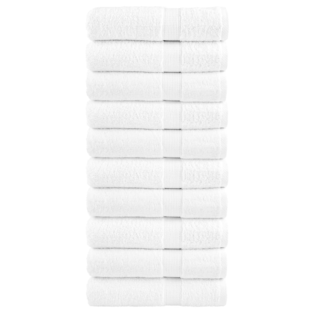 Premium Shower Towels "SOLUND" 10 pcs White 70x140 cm 600 gsm