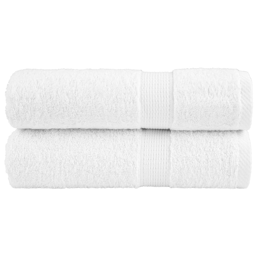 Premium Bath Towels "SOLUND" 2 pcs White 100x150 cm 600 gsm