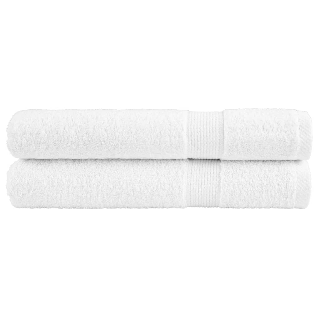 Premium Sauna Towels "SOLUND" 2 pcs White 80x200 cm 600 gsm