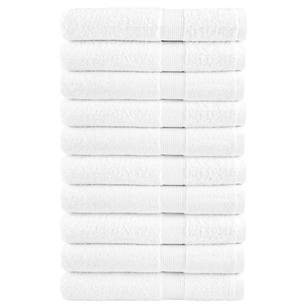 Premium Sauna Towels "SOLUND" 10 pcs White 80x200 cm 600 gsm