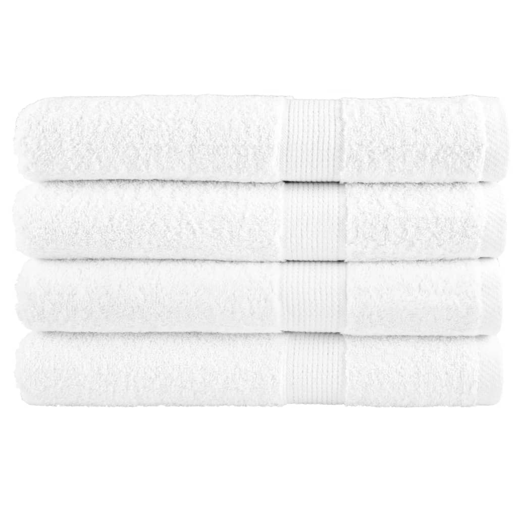 Premium Towels "SOLUND" 4 pcs White 100x200 cm 600 gsm