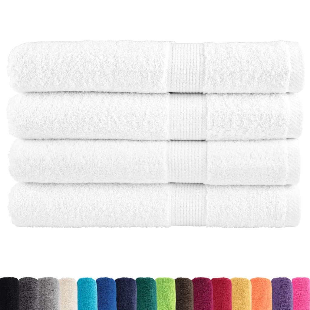 Premium Towels "SOLUND" 4 pcs White 100x200 cm 600 gsm
