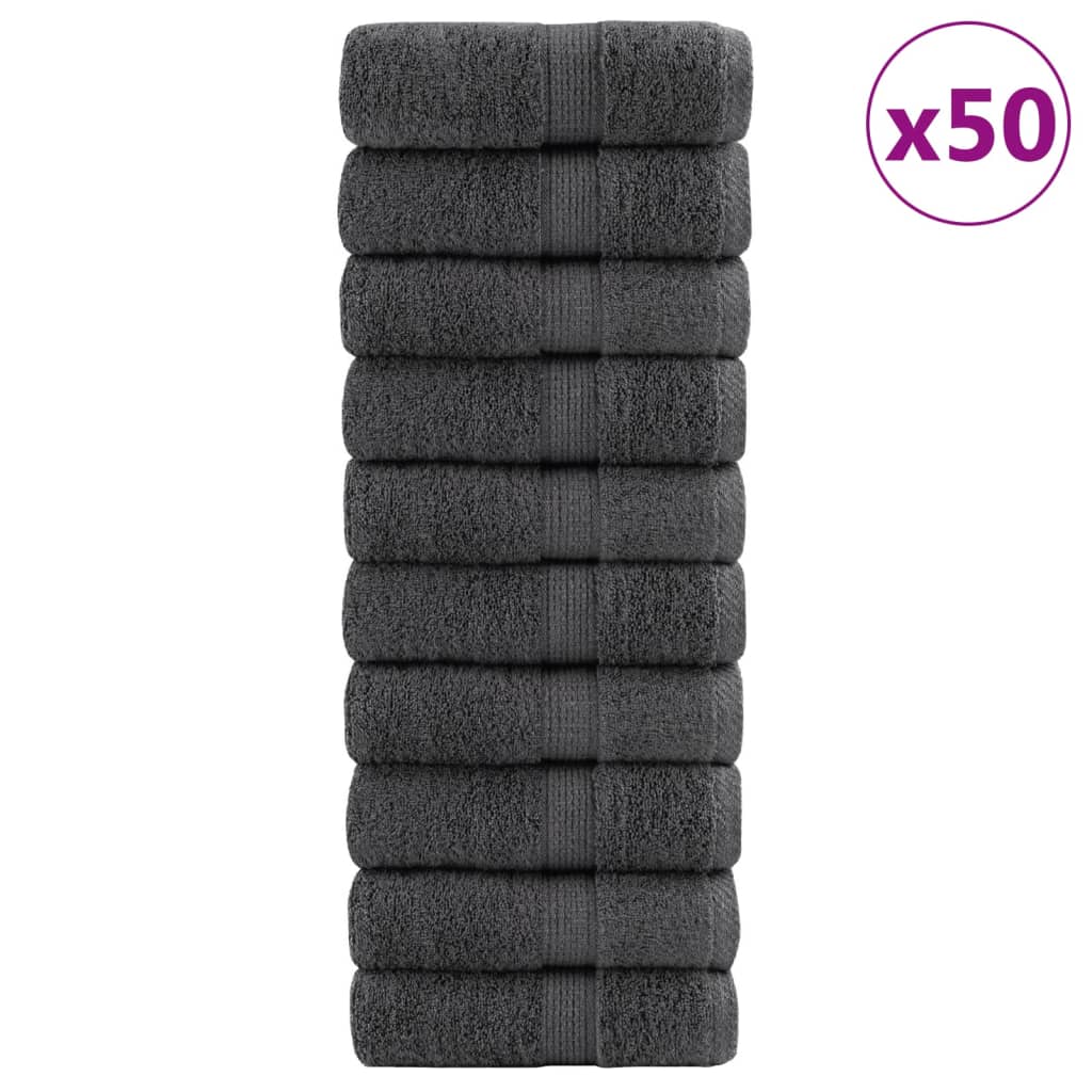 Premium Washcloths "SOLUND" 50 pcs Anthracite 15x21 cm 600 gsm