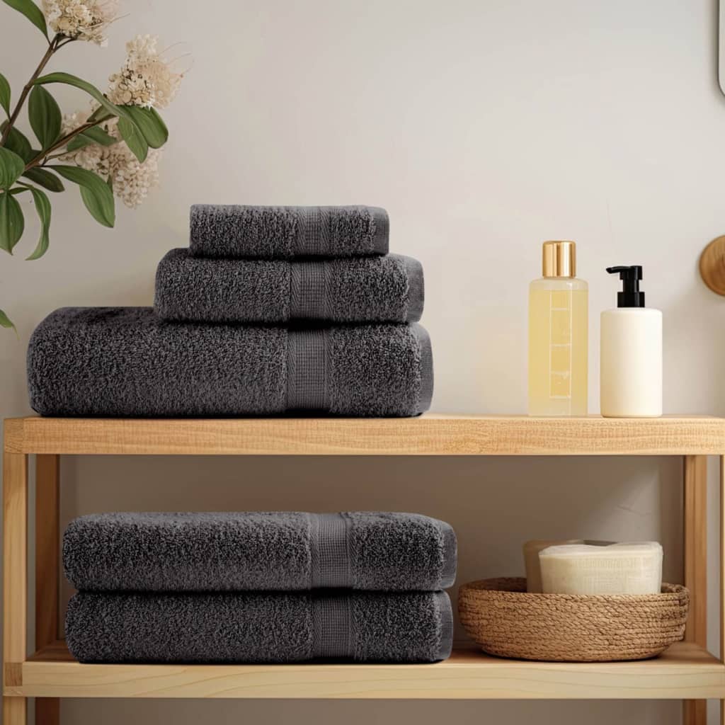 Premium Wash Towels "SOLUND" 4 pcs Anthracite 30x30 cm 600 gsm