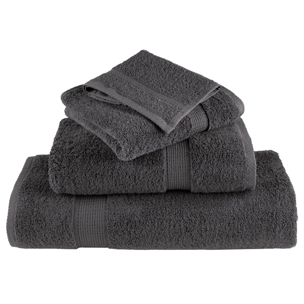 Premium Wash Towels "SOLUND" 4 pcs Anthracite 30x30 cm 600 gsm