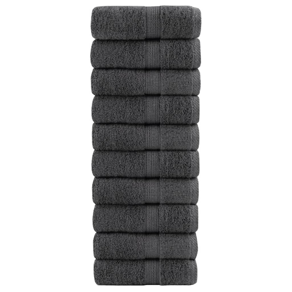 Premium Wash Towels "SOLUND" 10 pcs Anthracite 30x30 cm 600 gsm