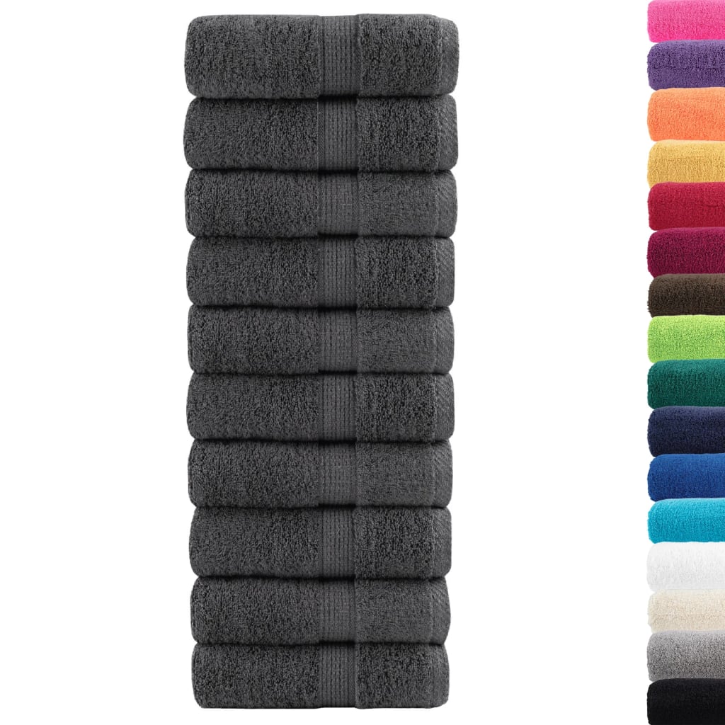 Premium Wash Towels "SOLUND" 10 pcs Anthracite 30x30 cm 600 gsm