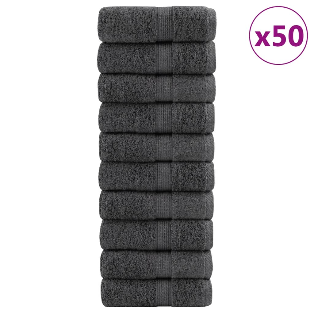 Premium Wash Towels "SOLUND" 50 pcs Anthracite 30x30 cm 600 gsm