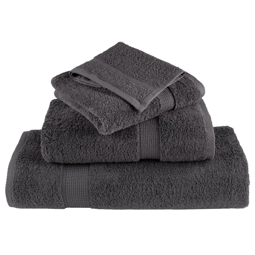 Premium Guest Towels "SOLUND" 10 pcs Anthracite 30x50 cm 600 gsm