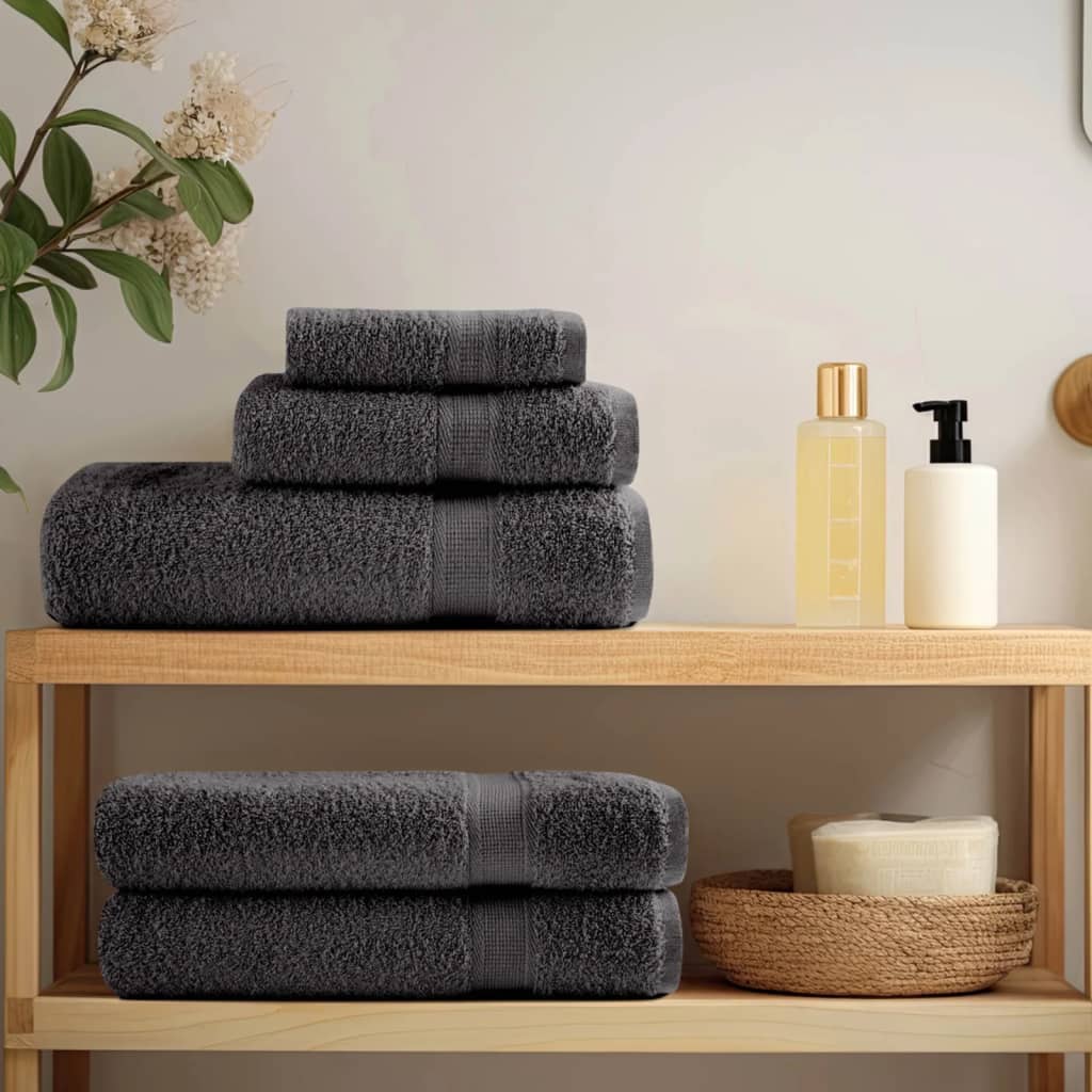Premium Hand Towels "SOLUND" 10 pcs Anthracite 50x100 cm 600 gsm
