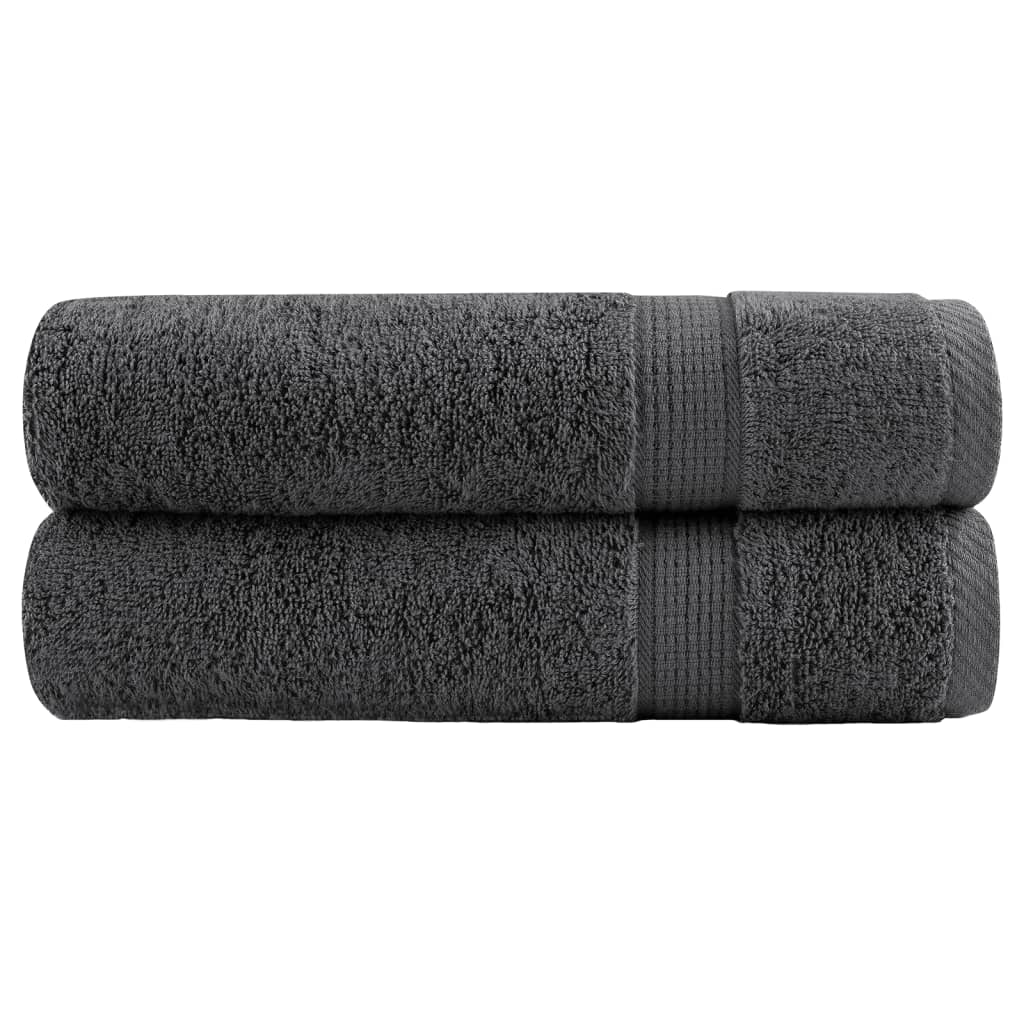 Premium Shower Towels "SOLUND" 2 pcs Anthracite 70x140 cm 600 gsm