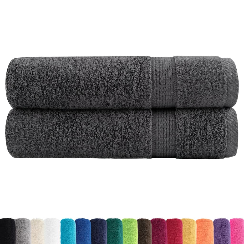 Premium Shower Towels "SOLUND" 2 pcs Anthracite 70x140 cm 600 gsm