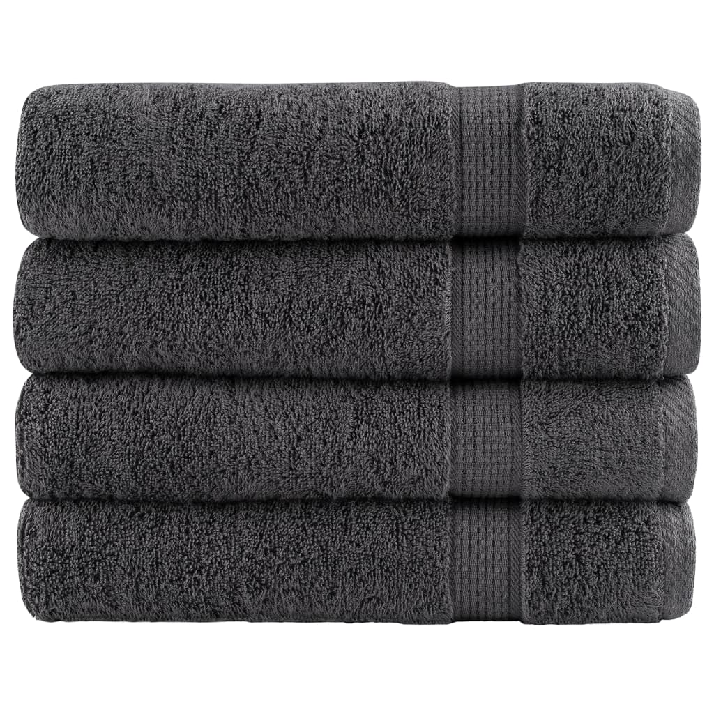 Premium Shower Towels "SOLUND" 4 pcs Anthracite 70x140 cm 600 gsm