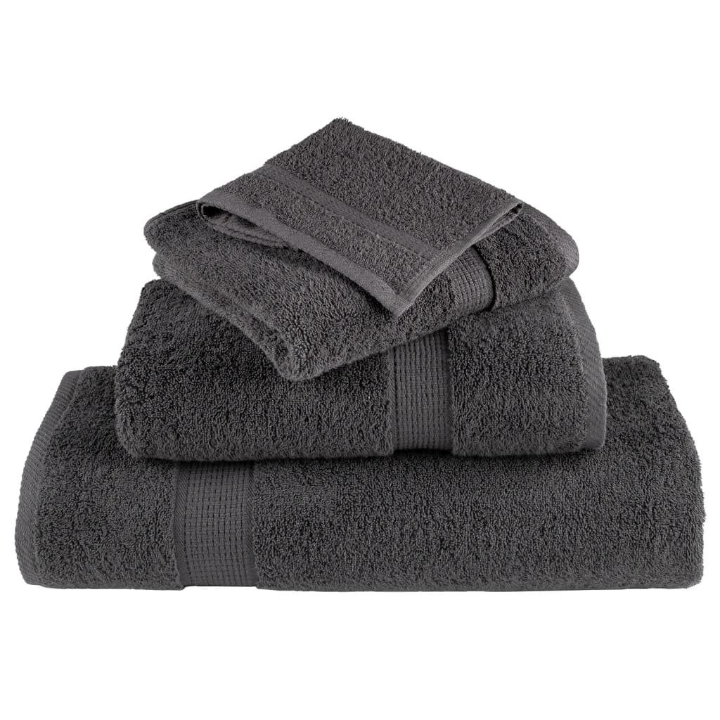 Premium Shower Towels "SOLUND" 4 pcs Anthracite 70x140 cm 600 gsm