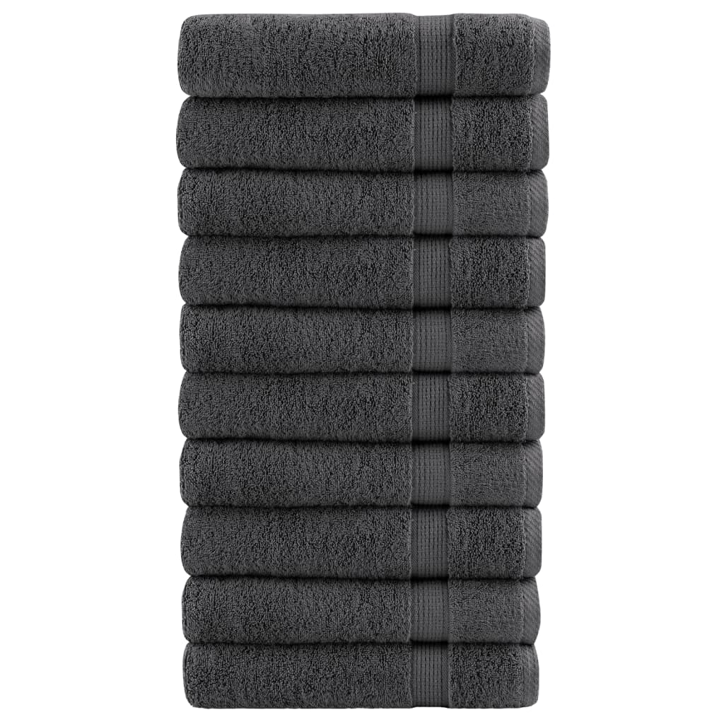 Premium Shower Towels "SOLUND" 10 pcs Anthracite 70x140 cm 600 gsm