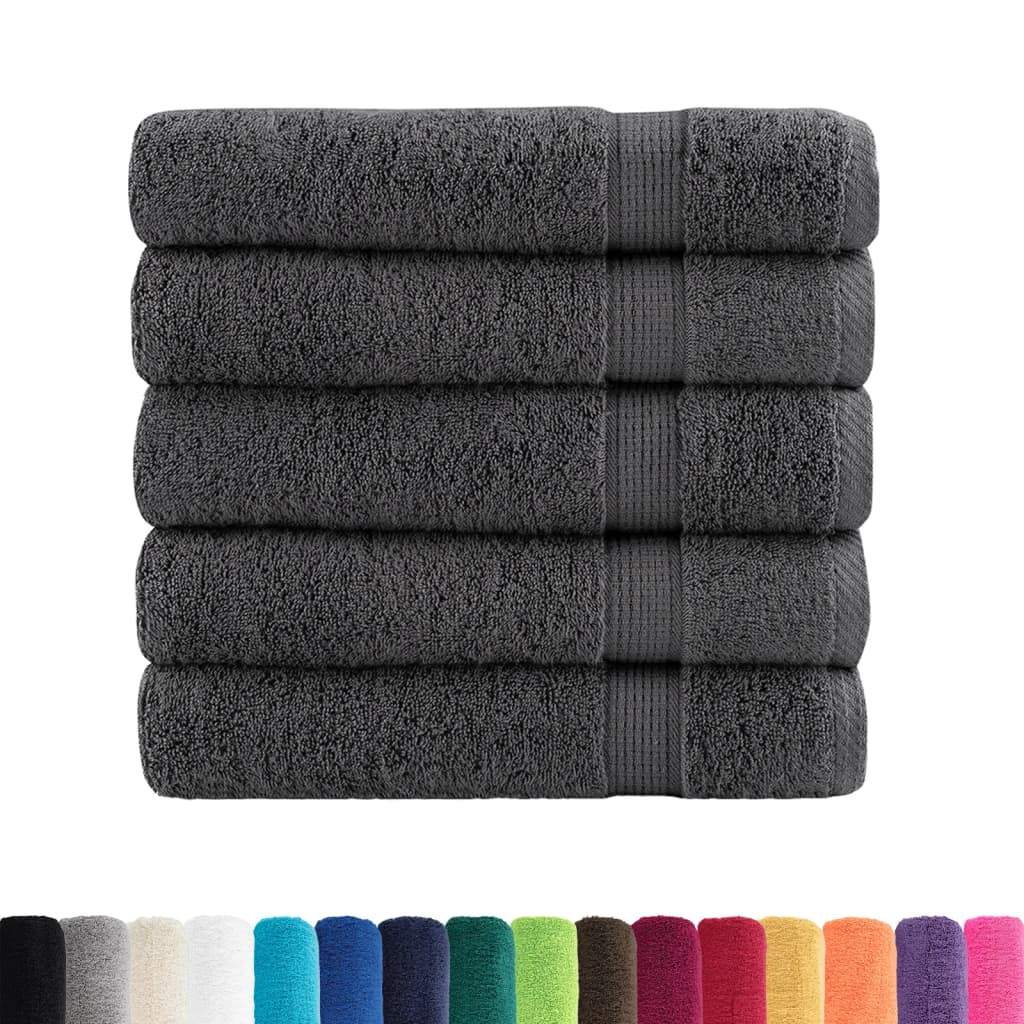 Premium Shower Towels "SOLUND" 25 pcs Anthracite 70x140 cm 600 gsm