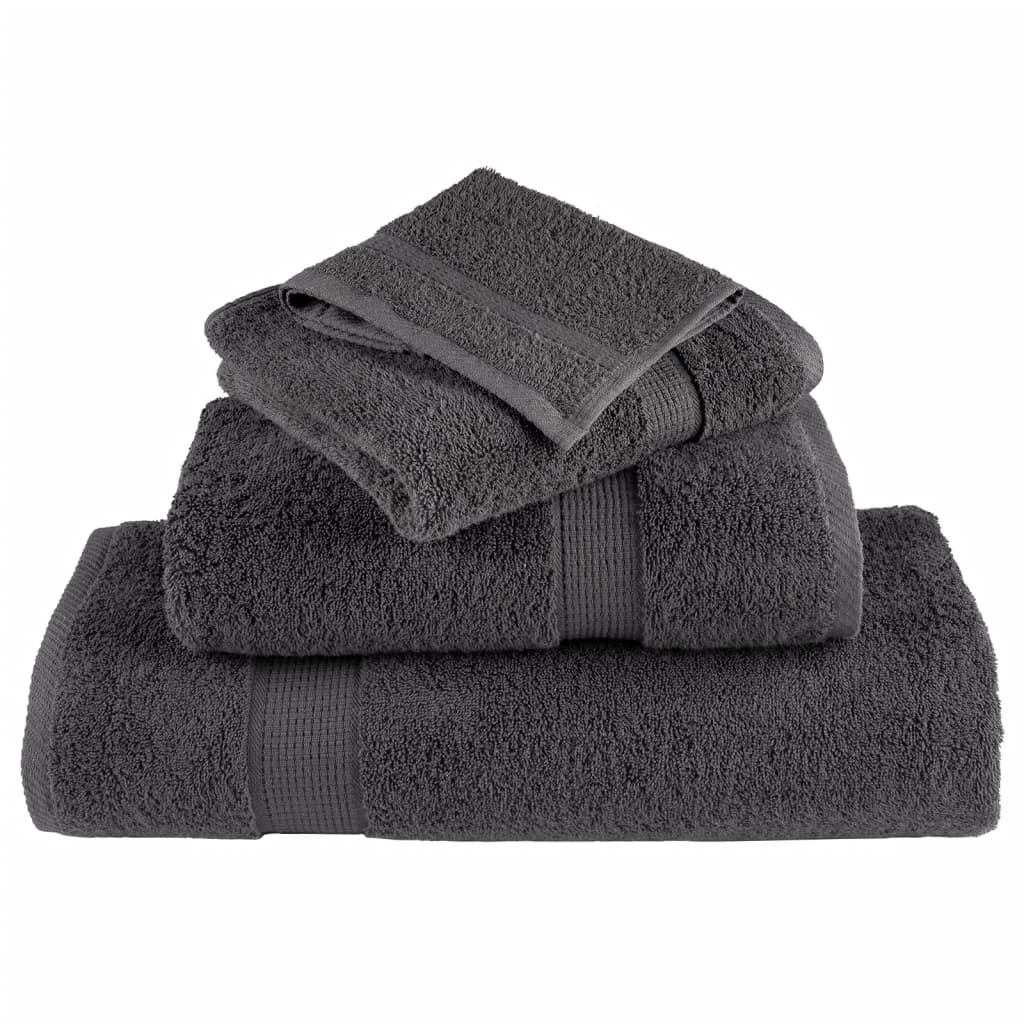 Premium Shower Towels "SOLUND" 25 pcs Anthracite 70x140 cm 600 gsm