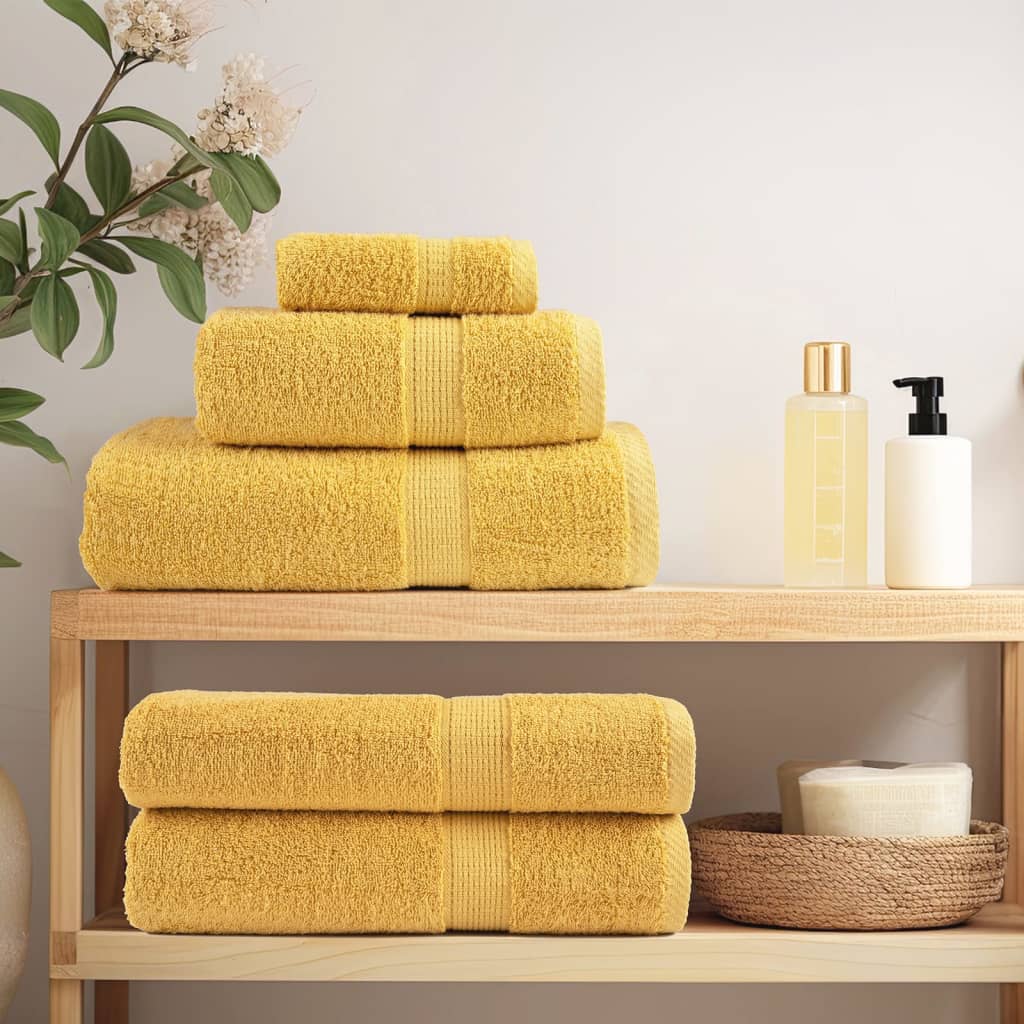 Premium Towels "SOLUND" 10 pcs Gold 100x200 cm 600 gsm