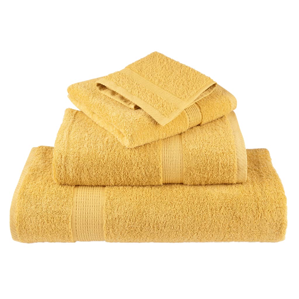 Premium Towels "SOLUND" 10 pcs Gold 100x200 cm 600 gsm