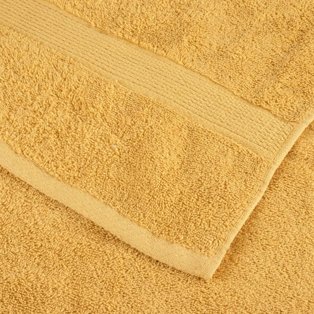 Premium Towels "SOLUND" 10 pcs Gold 100x200 cm 600 gsm