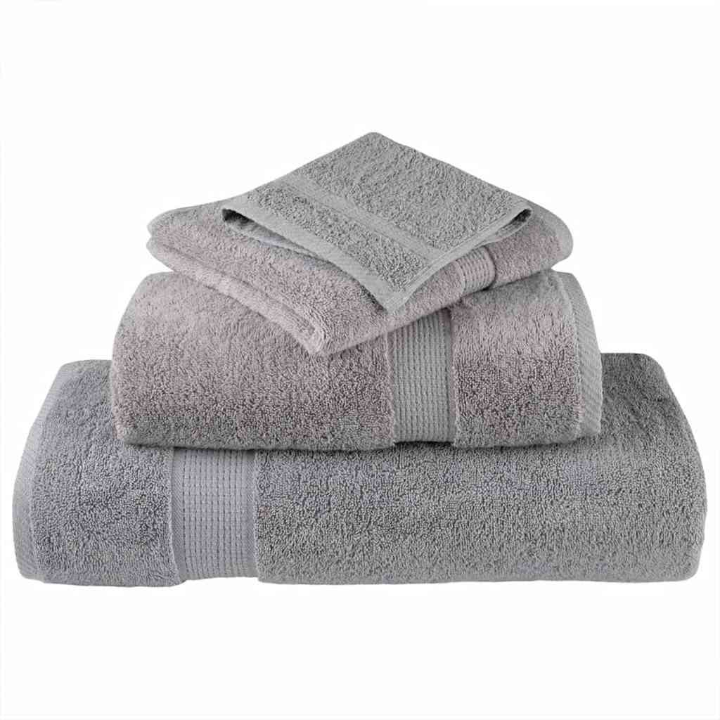 Guest Towel SOLUND 10 pcs Grey 15 x 21 cm 550 gsm