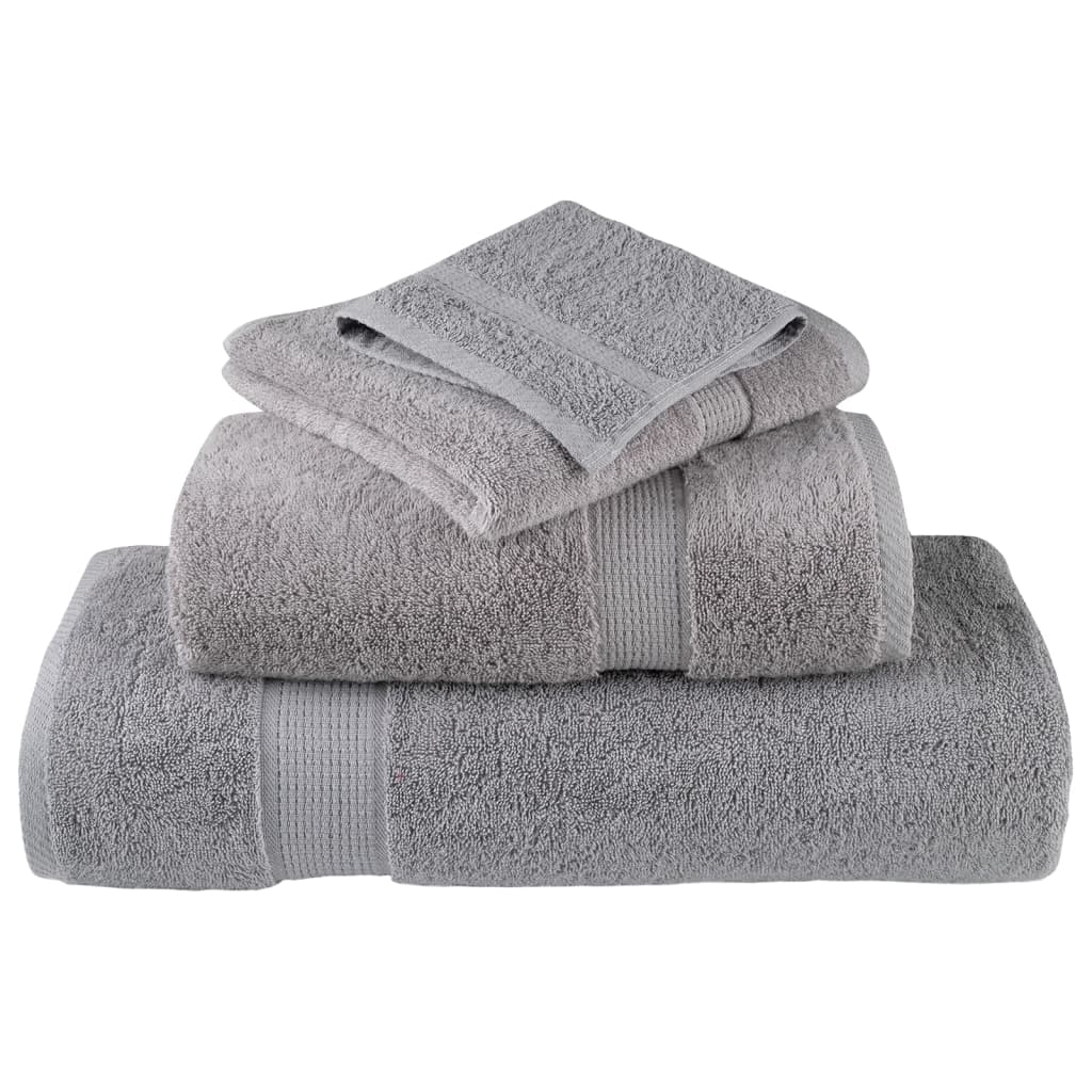 Premium Wash Towels "SOLUND" 4 pcs Grey 30x30 cm 600 gsm