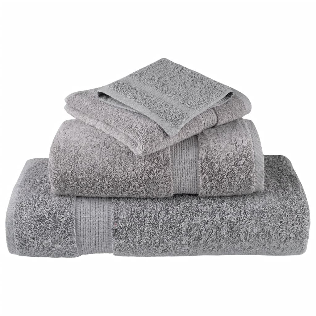 Premium Guest Towels "SOLUND" 10 pcs Grey 30x50 cm 600 gsm