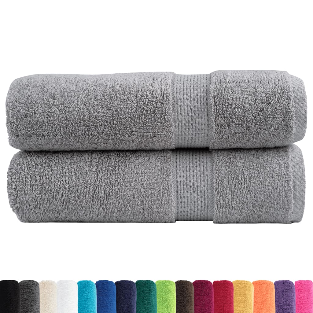 Premium Hand Towels "SOLUND" 2 pcs Grey 50x100 cm 600 gsm