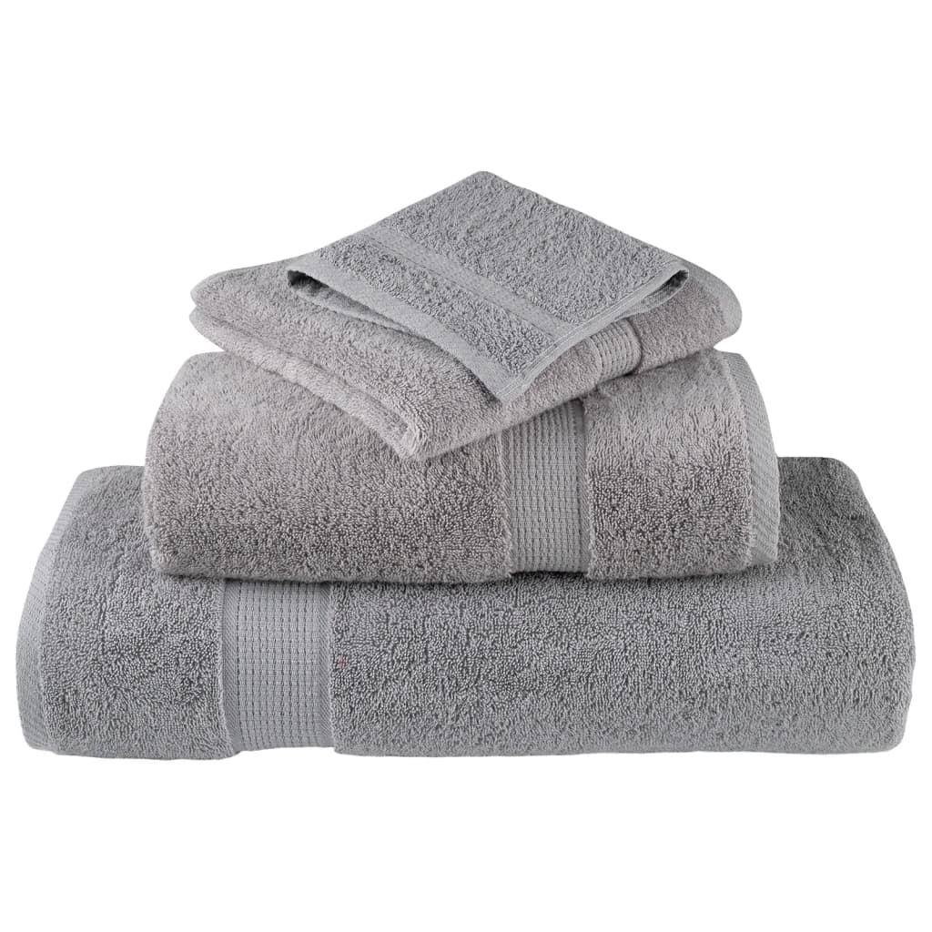 Premium Hand Towels "SOLUND" 10 pcs Grey 50x100 cm 600 gsm