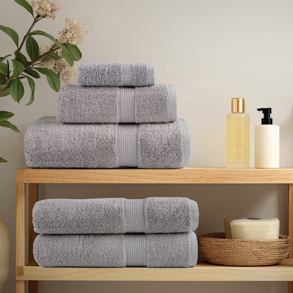 Premium Shower Towels "SOLUND" 4 pcs Grey 70x140 cm 600 gsm