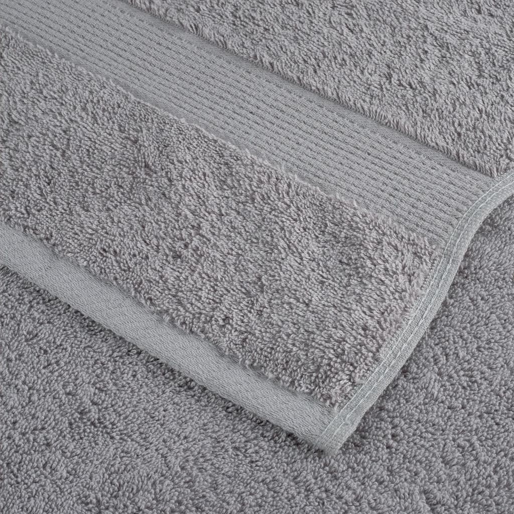 Premium Bath Towels "SOLUND" 4 pcs Grey 100x150 cm 600 gsm