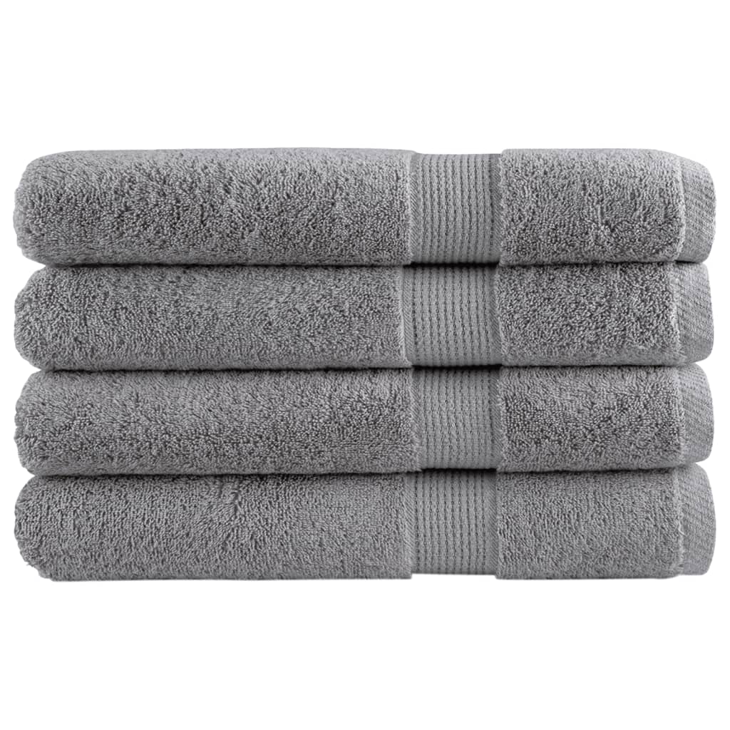 Premium Towels "SOLUND" 4 pcs Grey 100x200 cm 600 gsm