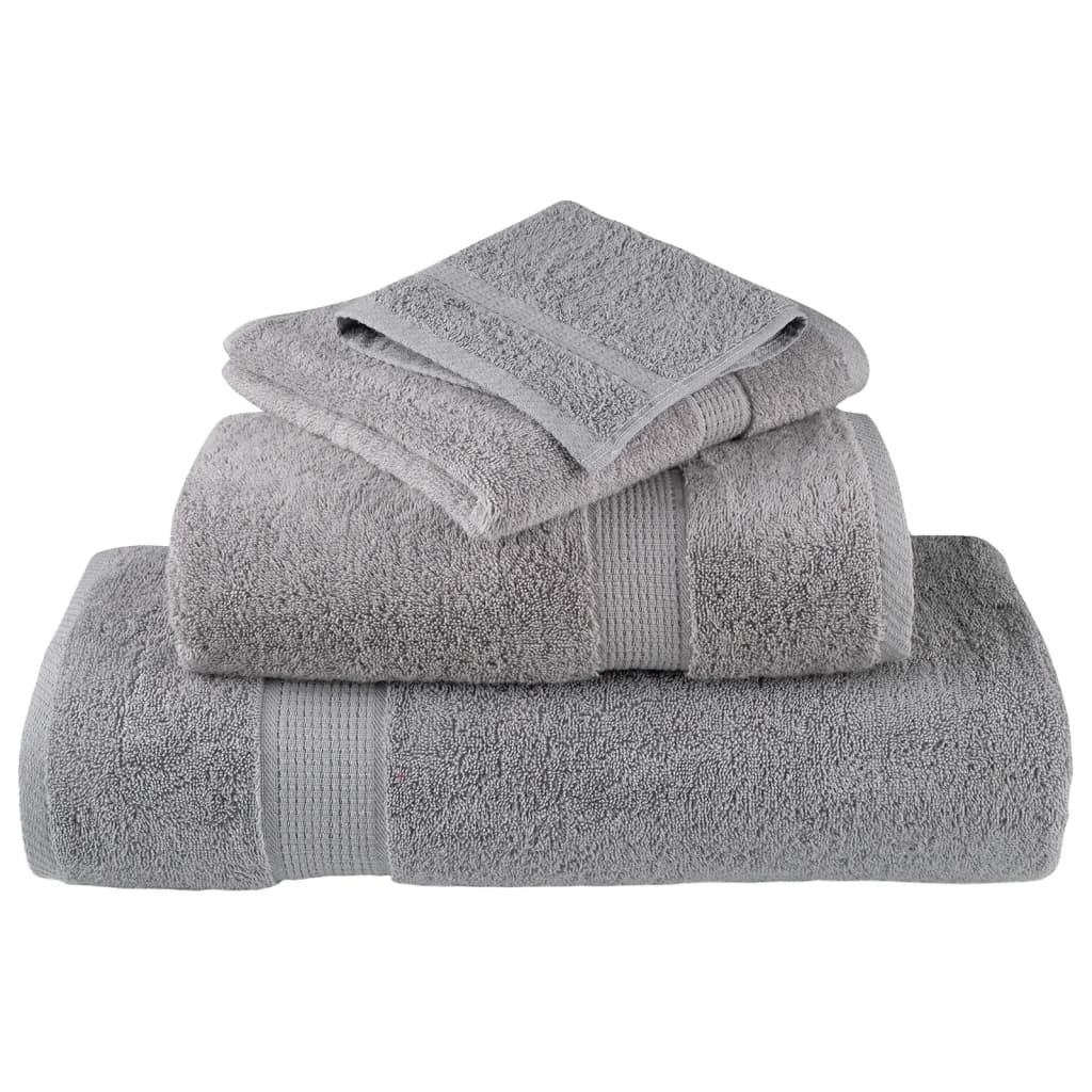 Premium Towels "SOLUND" 10 pcs Grey 100x200 cm 600 gsm