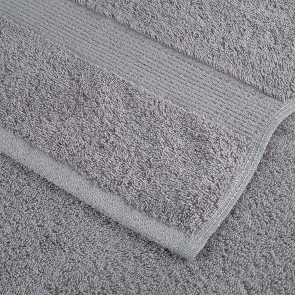 Premium Towels "SOLUND" 10 pcs Grey 100x200 cm 600 gsm