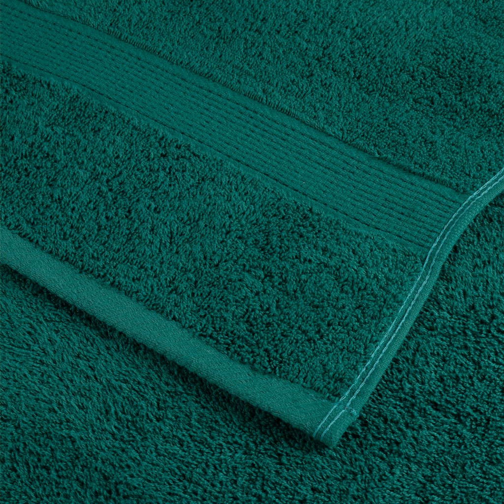 Premium Bath Towels "SOLUND" 10 pcs Green 100x150 cm 600 gsm