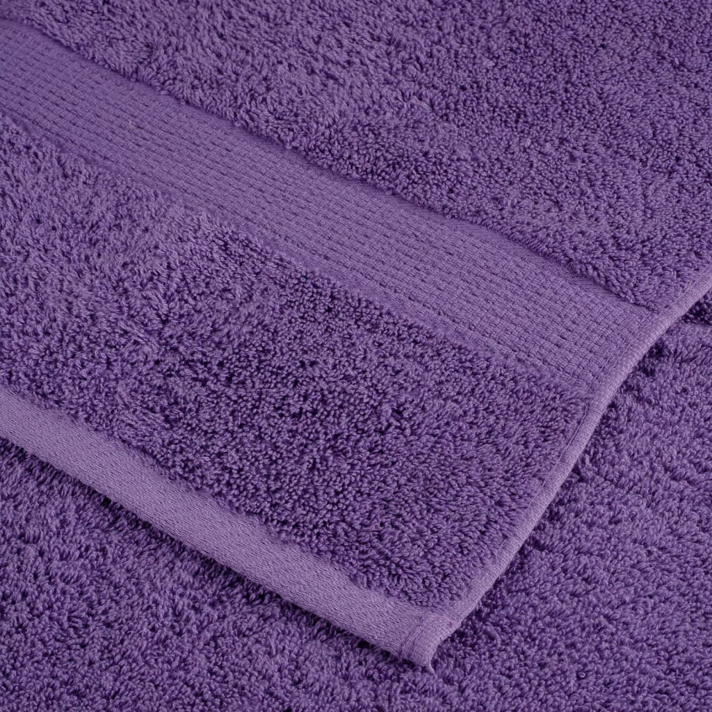 Premium Bath Towels "SOLUND" 4 pcs Purple 100x150 cm 600 gsm