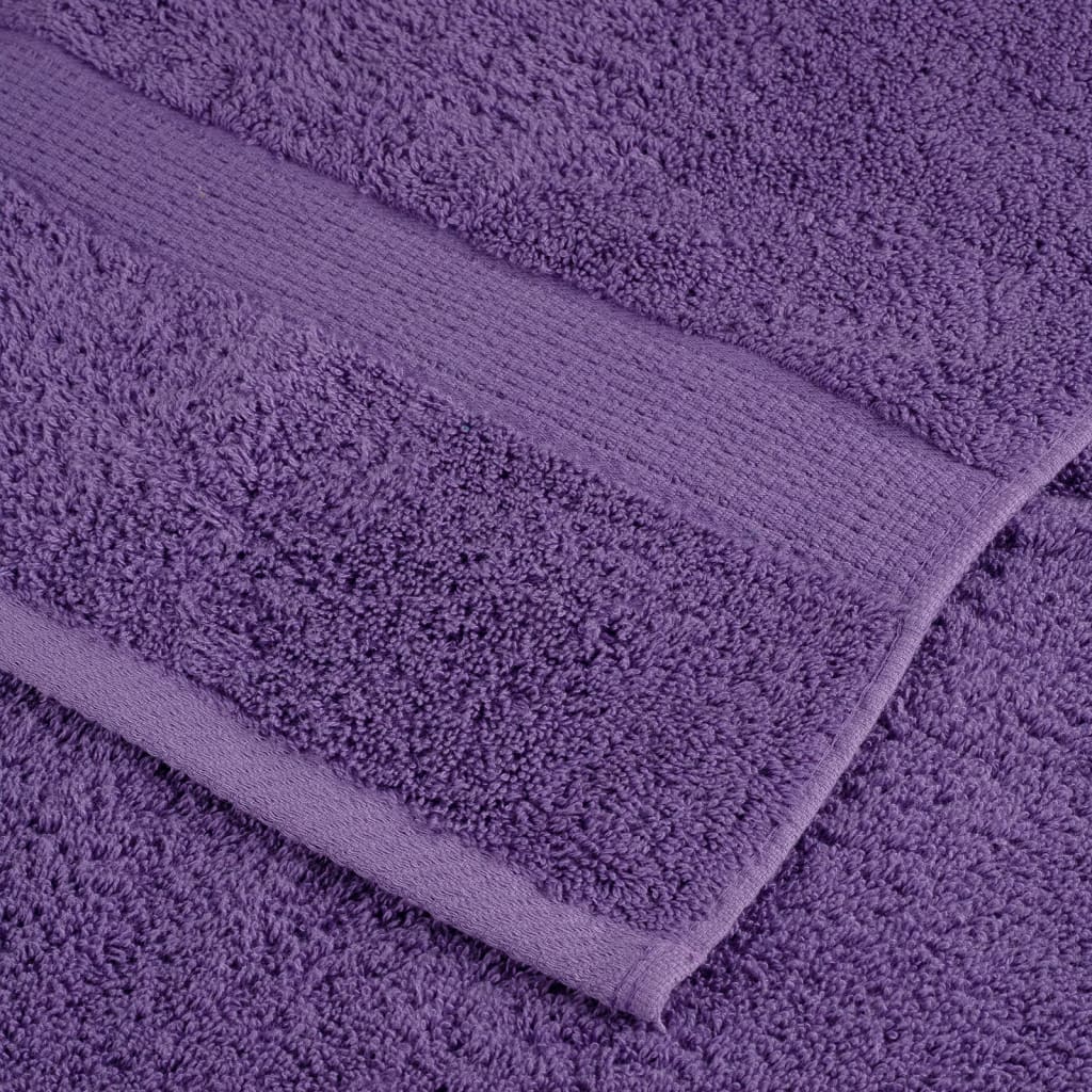 Premium Bath Towels "SOLUND" 10 pcs Purple 100x150 cm 600 gsm