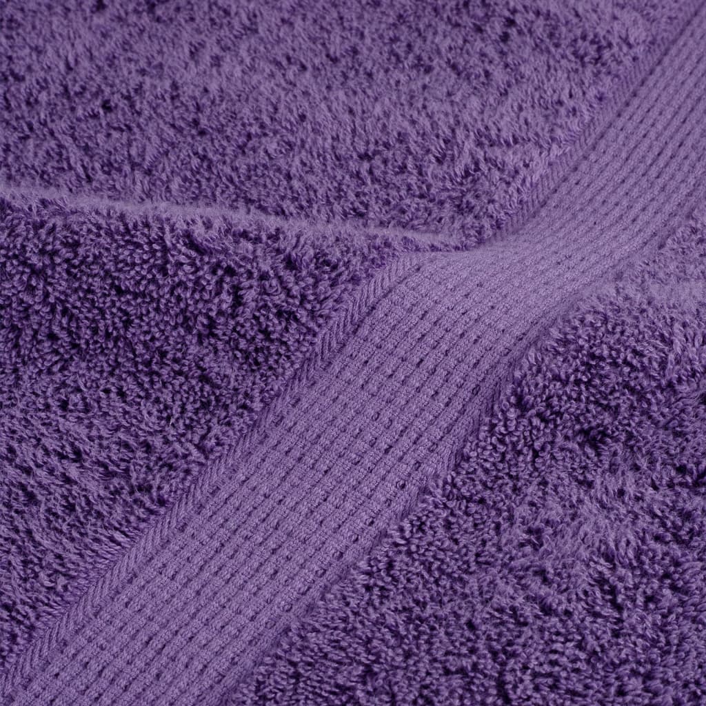 Premium Bath Towels "SOLUND" 10 pcs Purple 100x150 cm 600 gsm