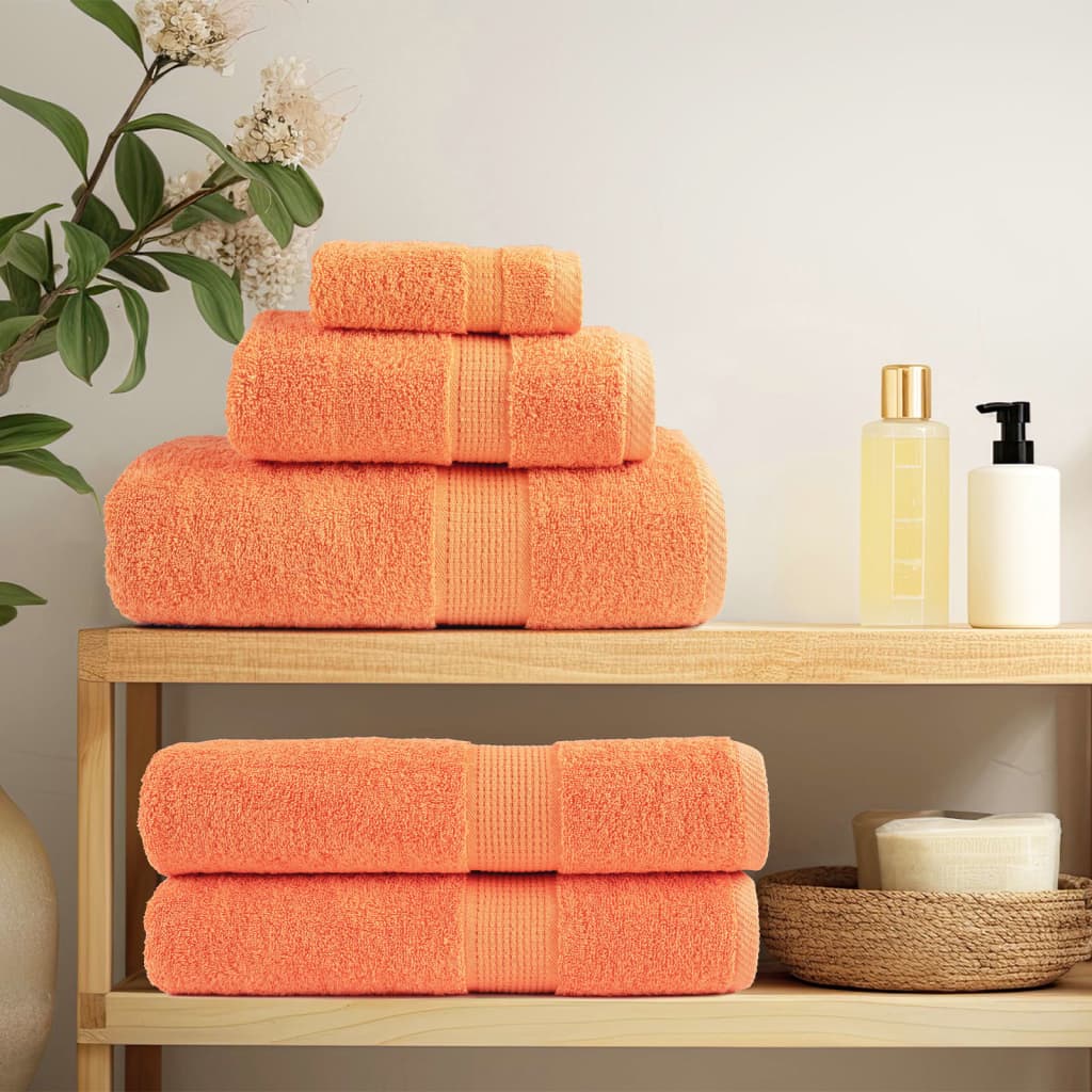 Premium Shower Towels SOLUND 10 pcs Orange 70x140 cm 600 gsm