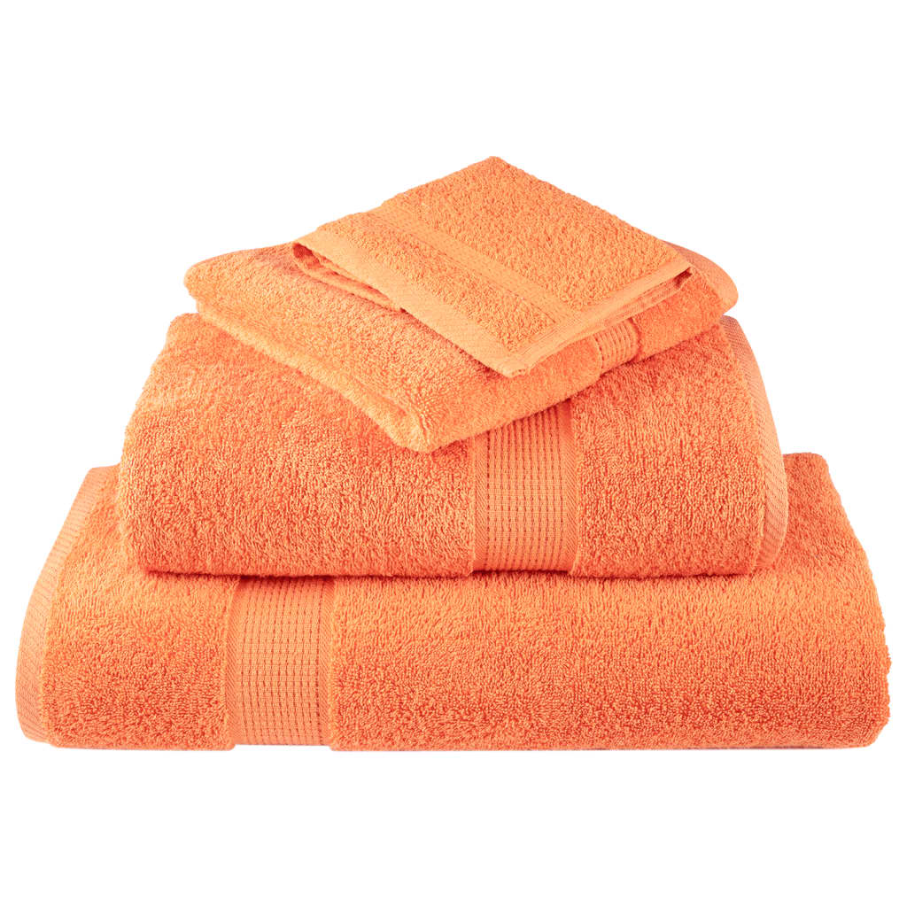 Premium Bath Towels "SOLUND" 4 pcs Orange 100x150 cm 600 gsm