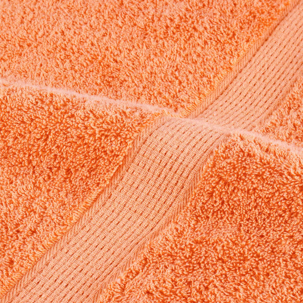 Premium Bath Towels "SOLUND" 10 pcs Orange 100x150 cm 600 gsm